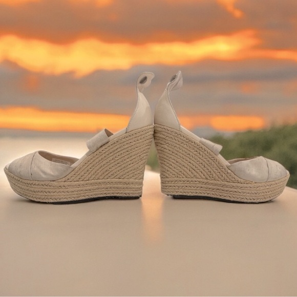 UGG Shoes - UGG Wedge Peep-toe Sandals with Ankle Wrap Size:‎ 8